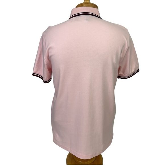 NWT Tommy Hilfiger Men’s Button Polo Shirt Sz Medium Color Pink Short Sleeves - Picture 5 of 12